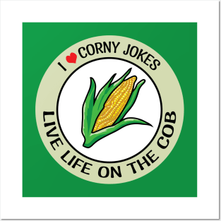 I Heart Corny Jokes Badge Posters and Art